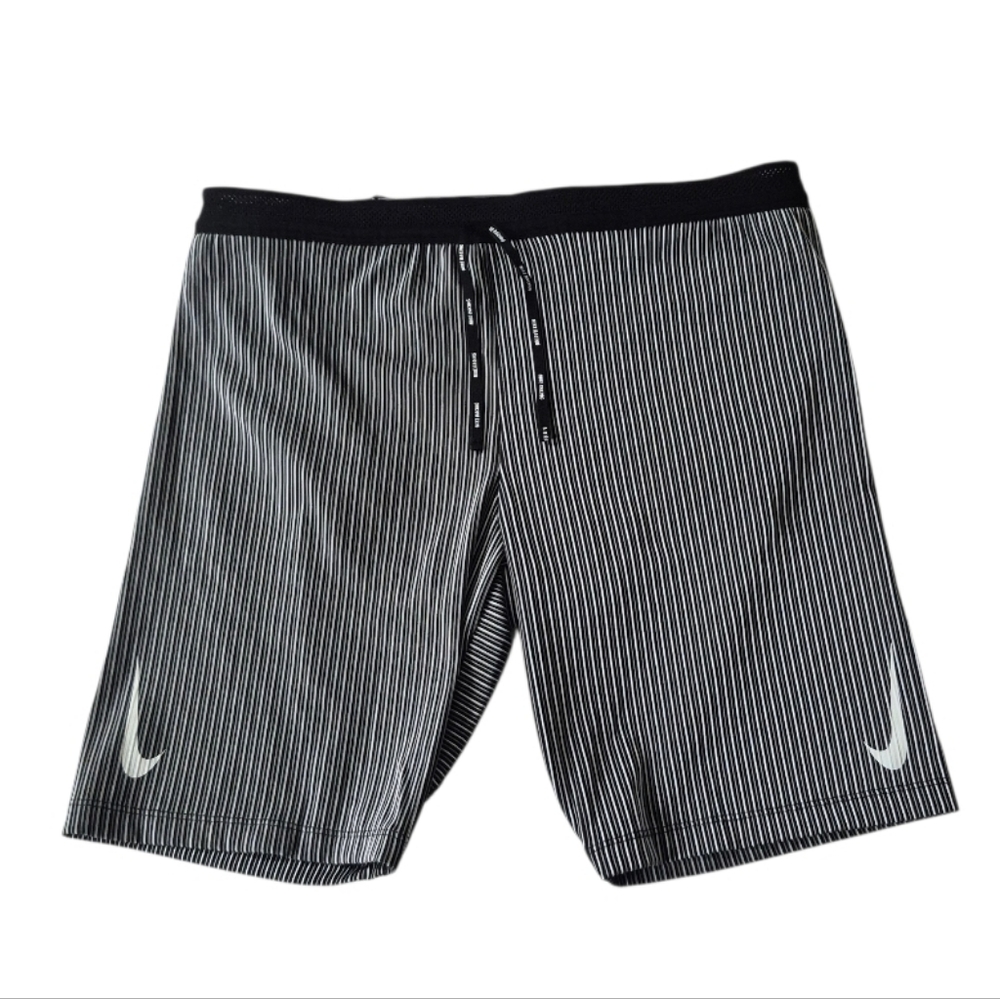 Nike AeroSwift ADV Running Tights Half Length Dri-FIT Ribbed Shorts Size XL